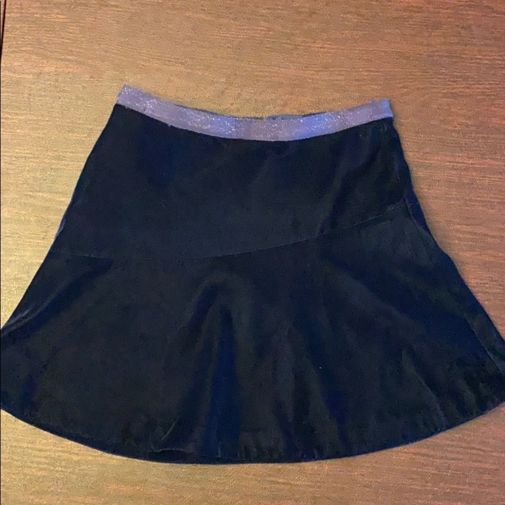 Purple velvet skirt